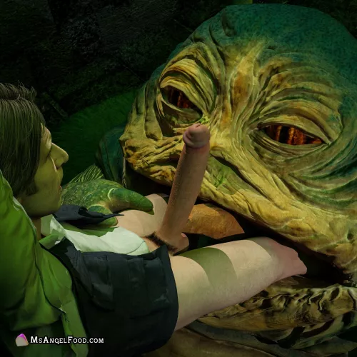 A Throbbing Hard Han Solo Gets Gobbled Up By Jabba