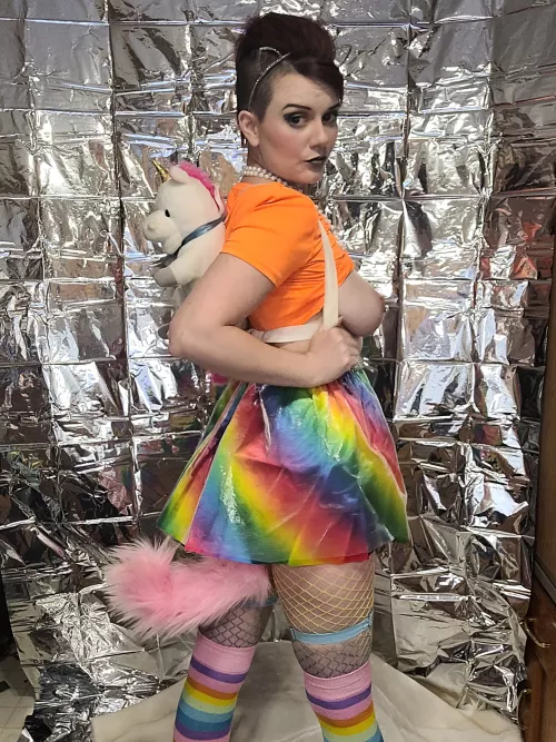 Backpack on, buttplug in, booby out!