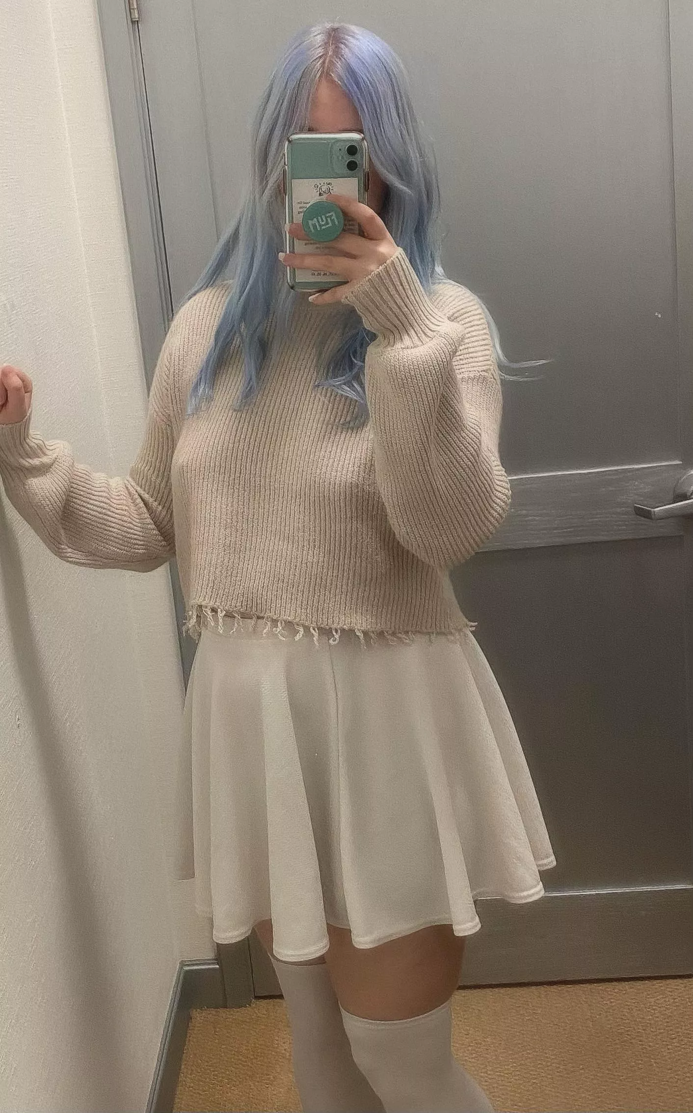 Braless in the dressing room