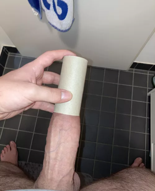 Compared to a toilet paper roll