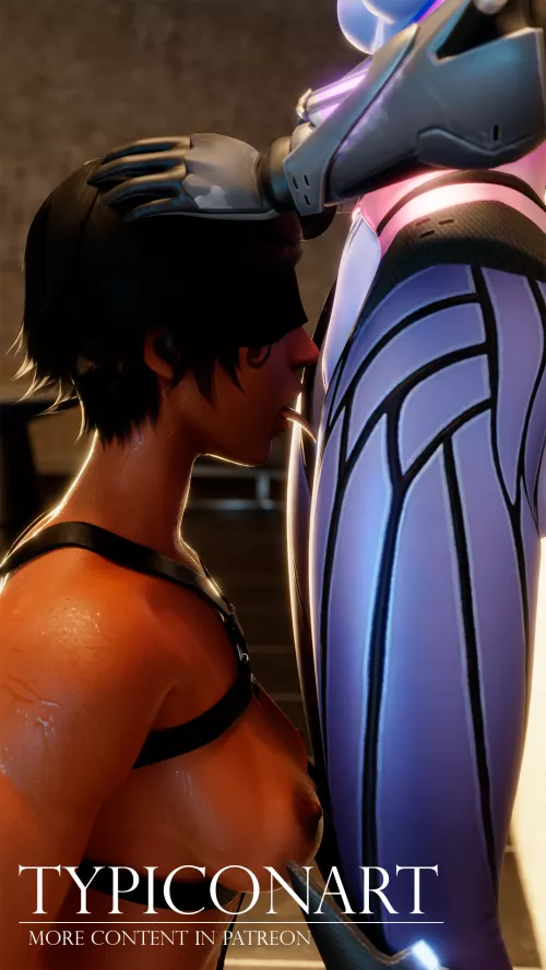 Dominant Widowmaker and Submissive Pharah (Typiconart)