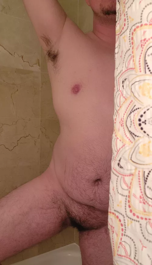 Feeling myself tonight and for the first time in a while, I'm okay that my dick isn't visible. [26, trans man]