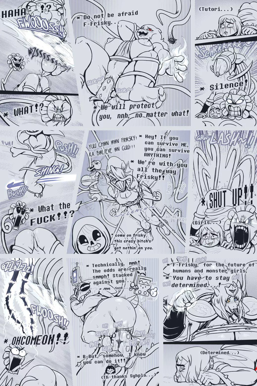 [Frisk, Flowey, Toriel, Asgore, Papyrus, Sans, Undyne, Alphys] Under(her)tail Part 8 Page 32