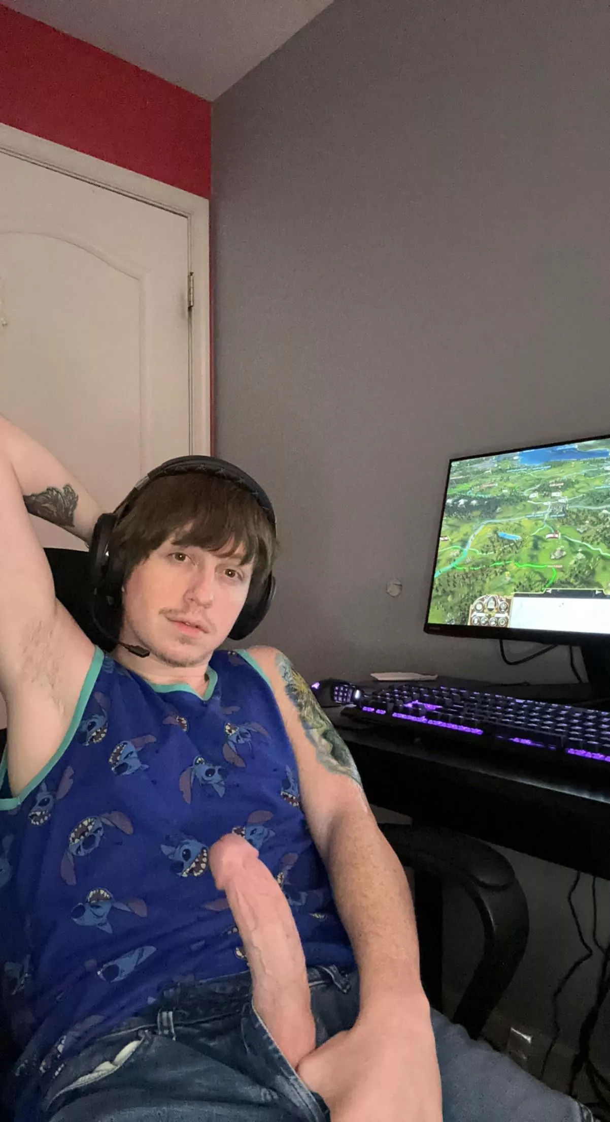 Get under my desk and start sucking