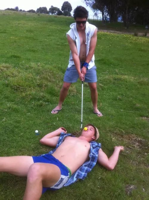 Golfing with your buddy