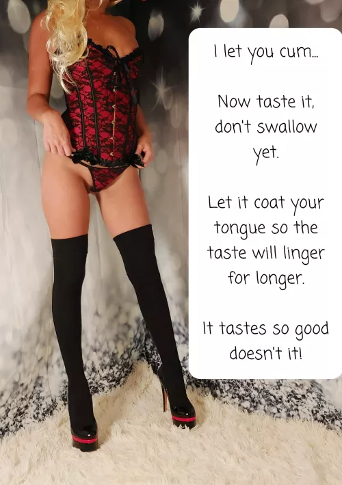 I let you cum. Ready for my next instruction...