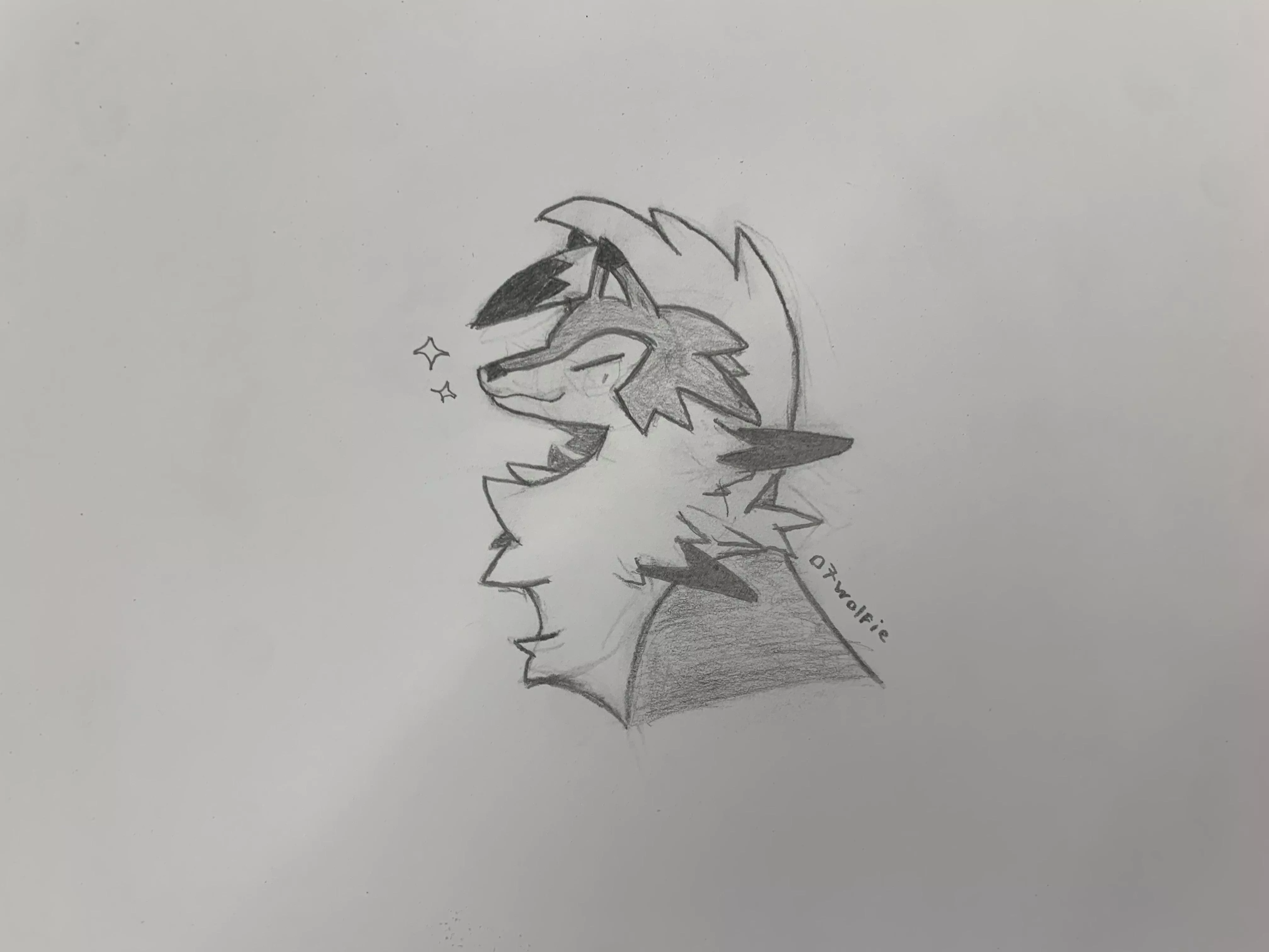 I tried making lucanroc and I’m proud of it :3 (by me)