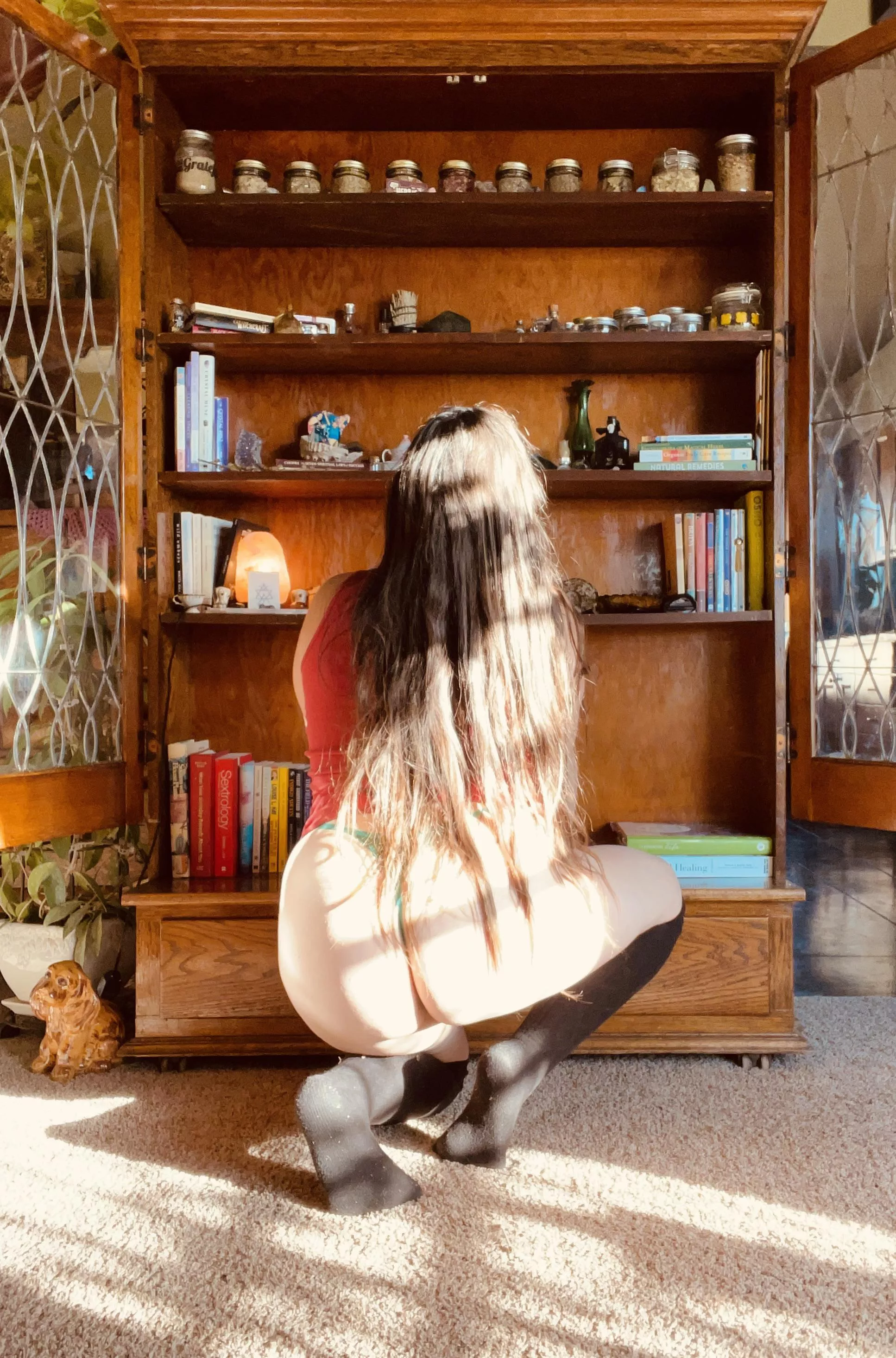 Knee high Wednesday. [female]