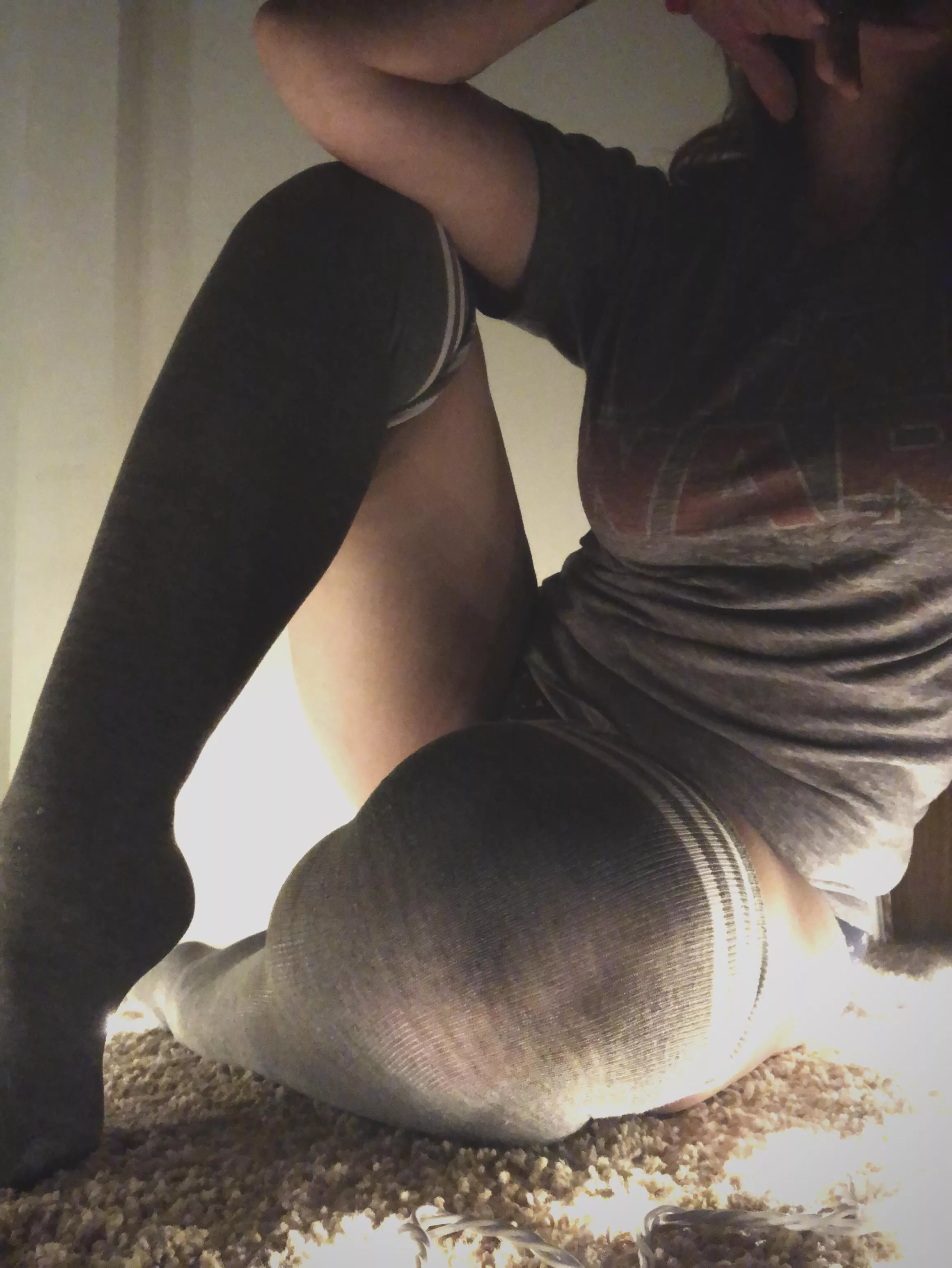 Knee socks and soft lighting…mood.
