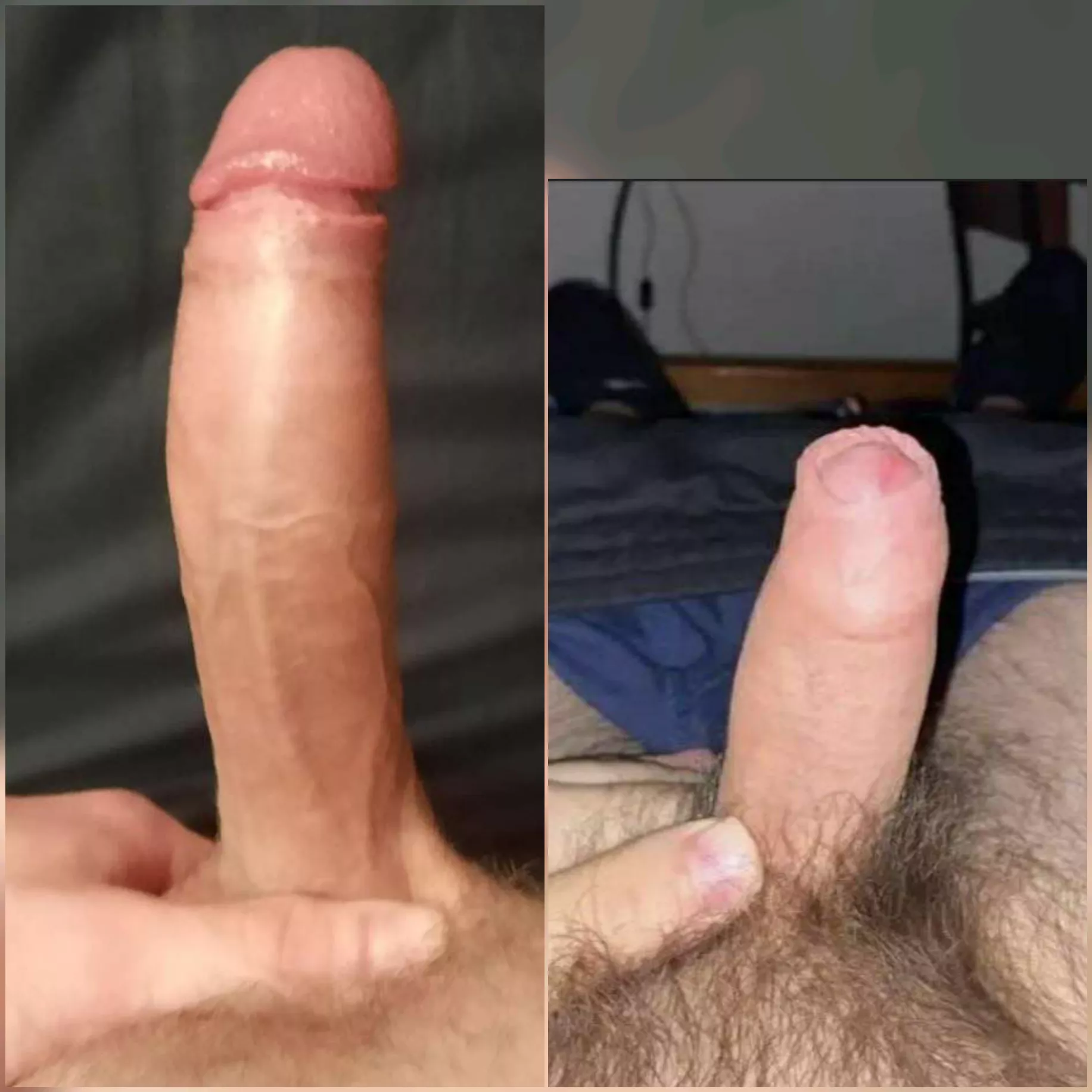 Me vs. u/Pristine_Purchase335 compared 😁 He's quite average, but there is still humiliating size difference