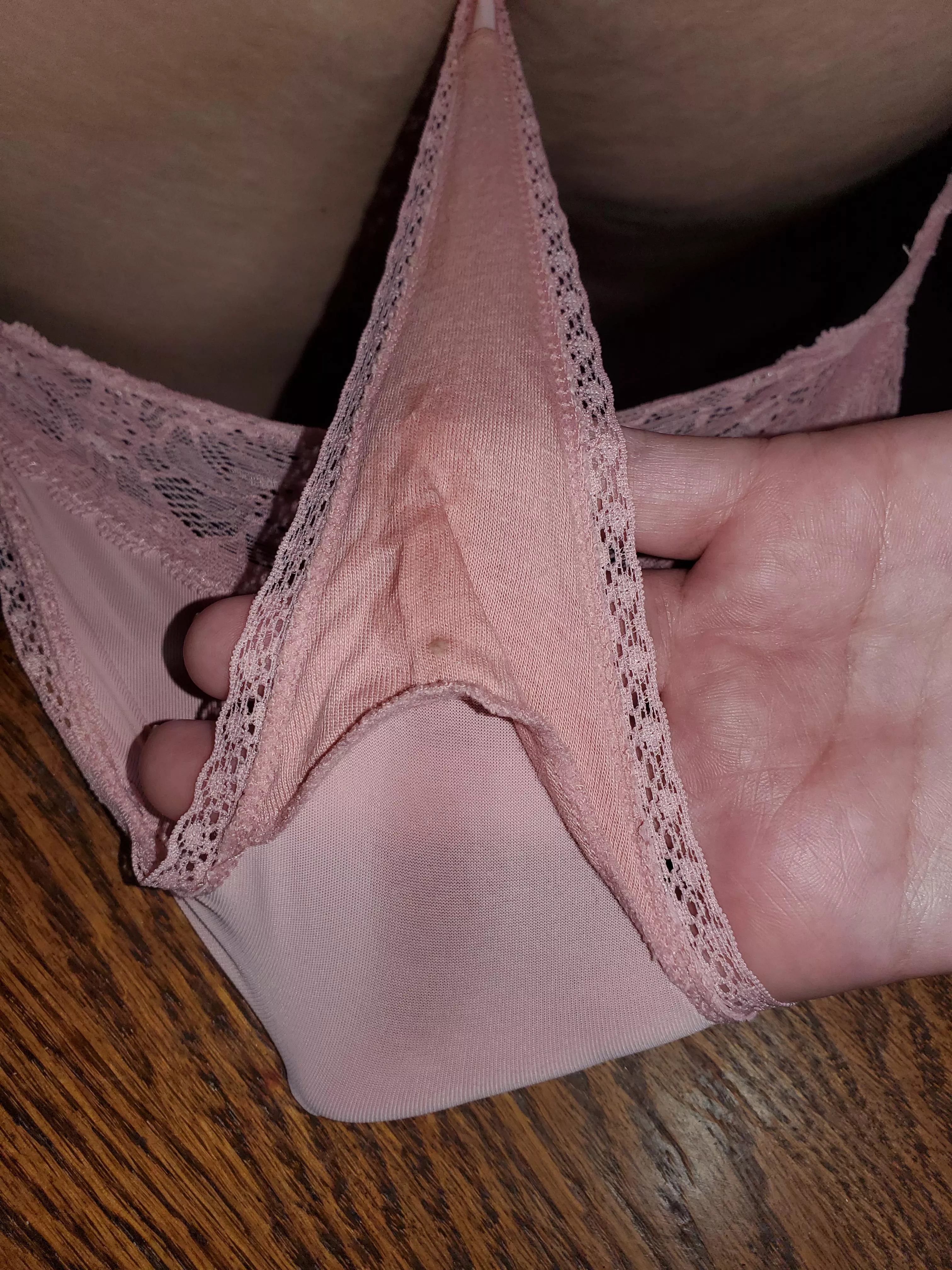my little wet spot in these satiny panties 💖