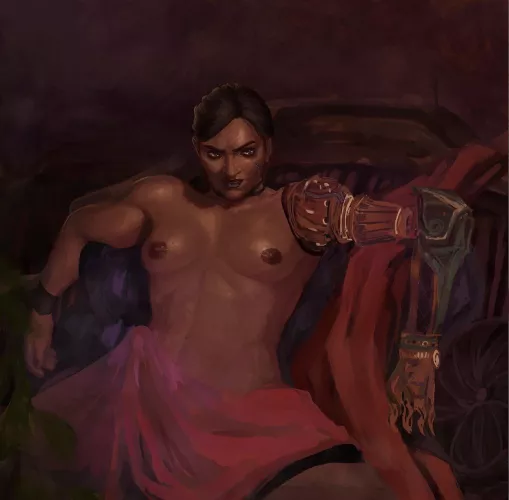 Sevika pitching a tent (axrynic)