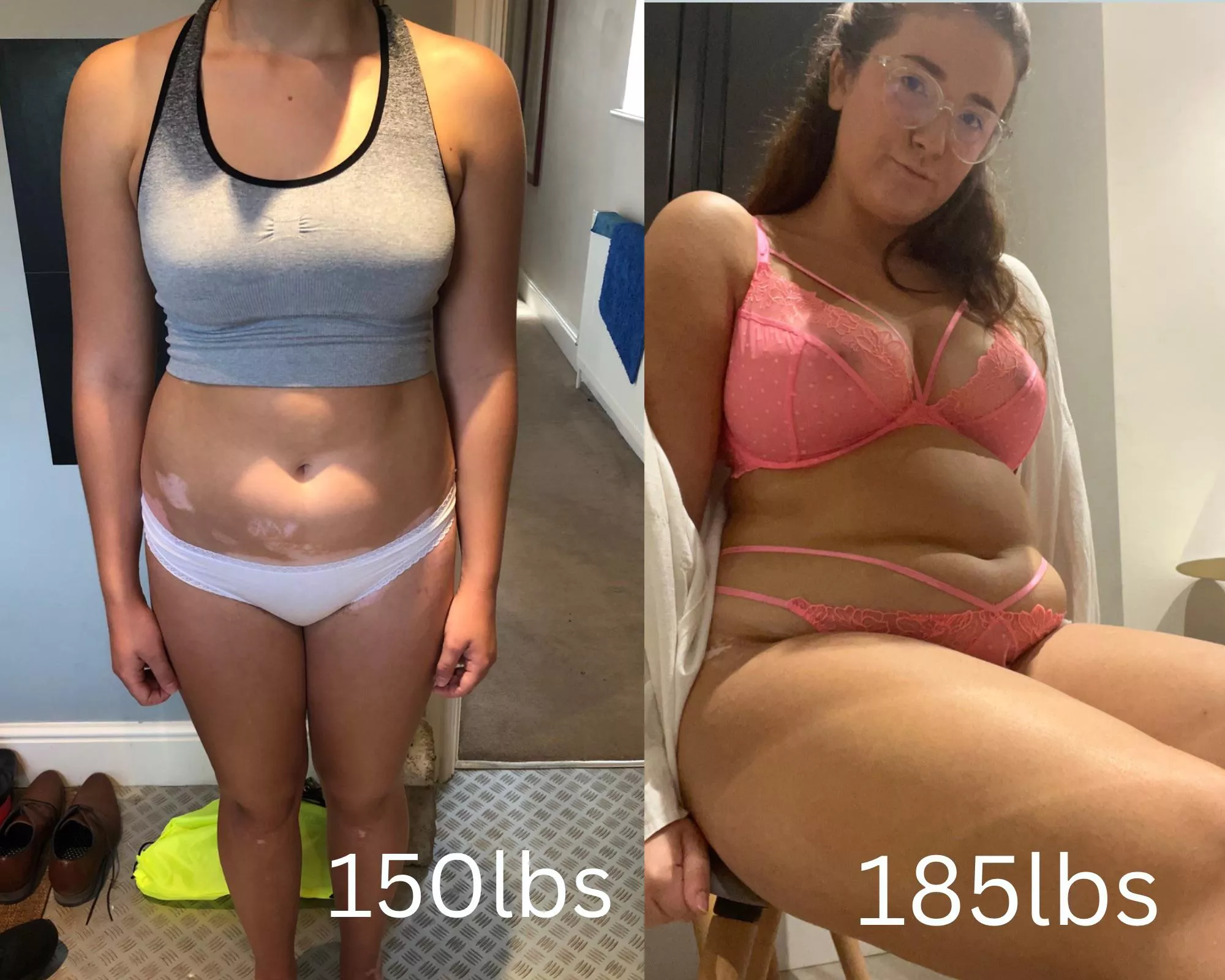 Slim College girl ➡️ Chubby feedee slut ♥️♥️💋💋