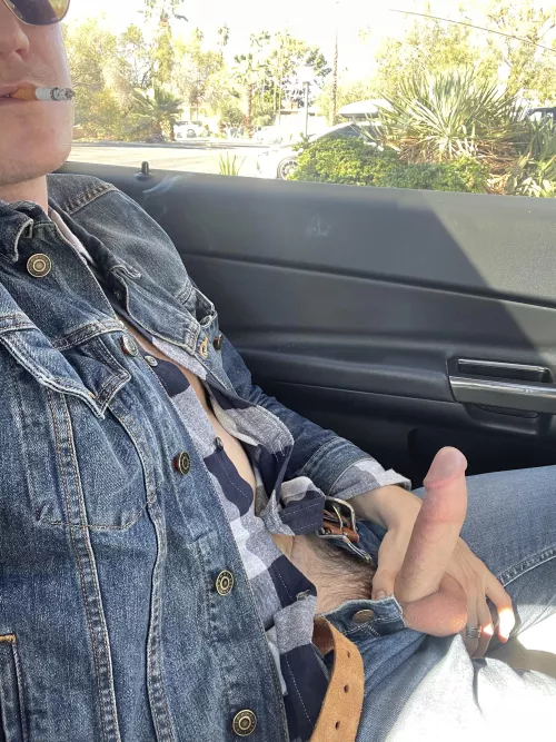 Smoke and stoke in a parking lot