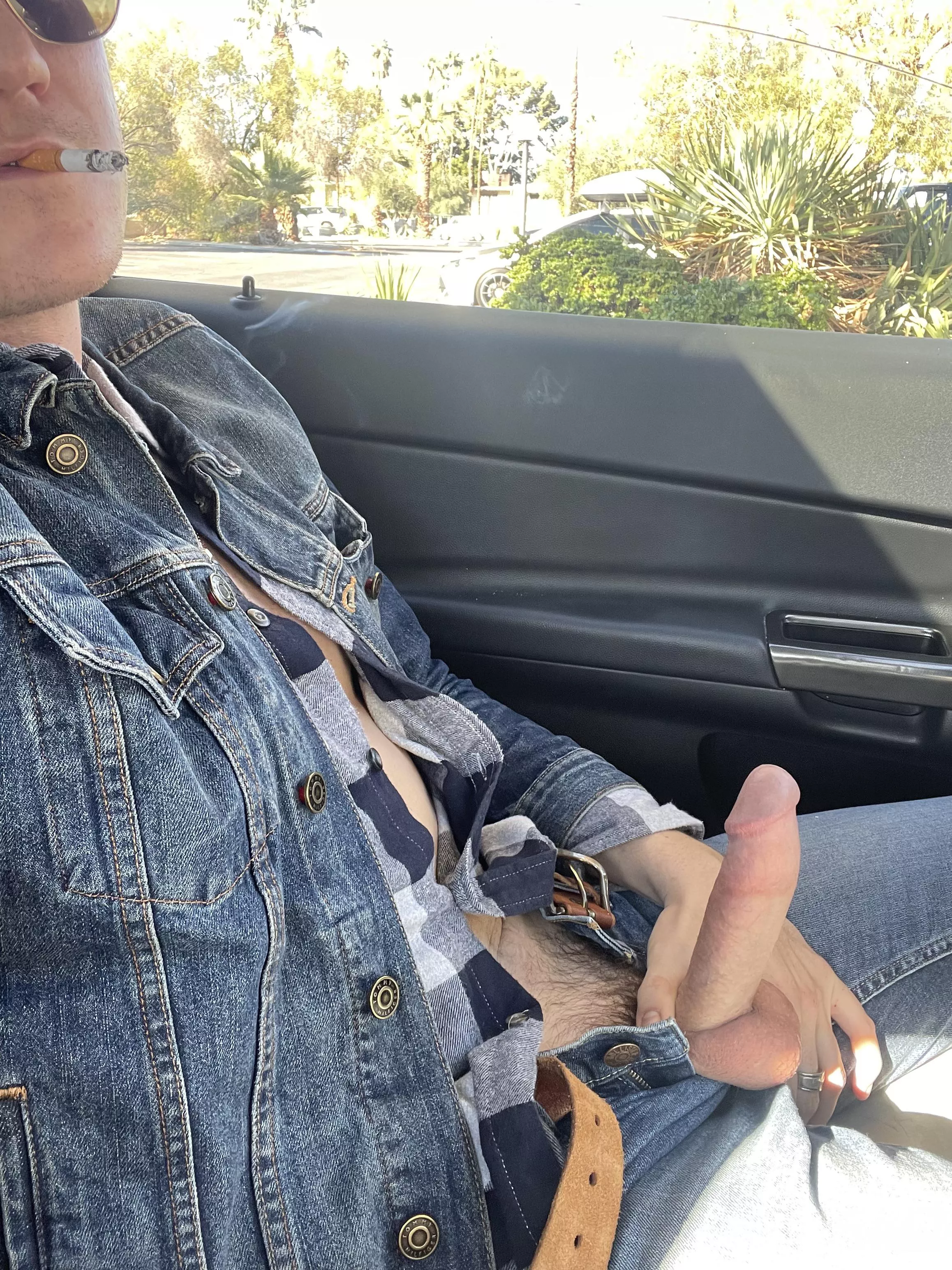 Smoke and stoke in a parking lot