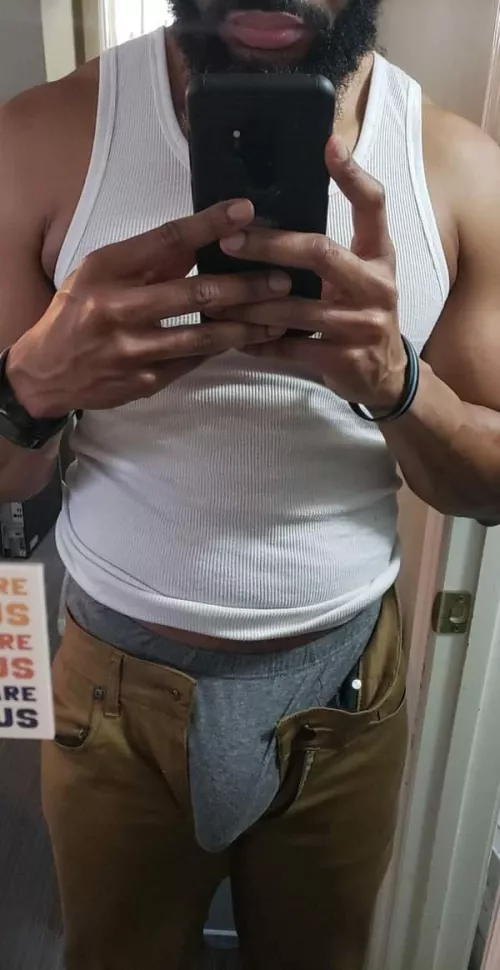 The briefs are doing their job, not the pants.