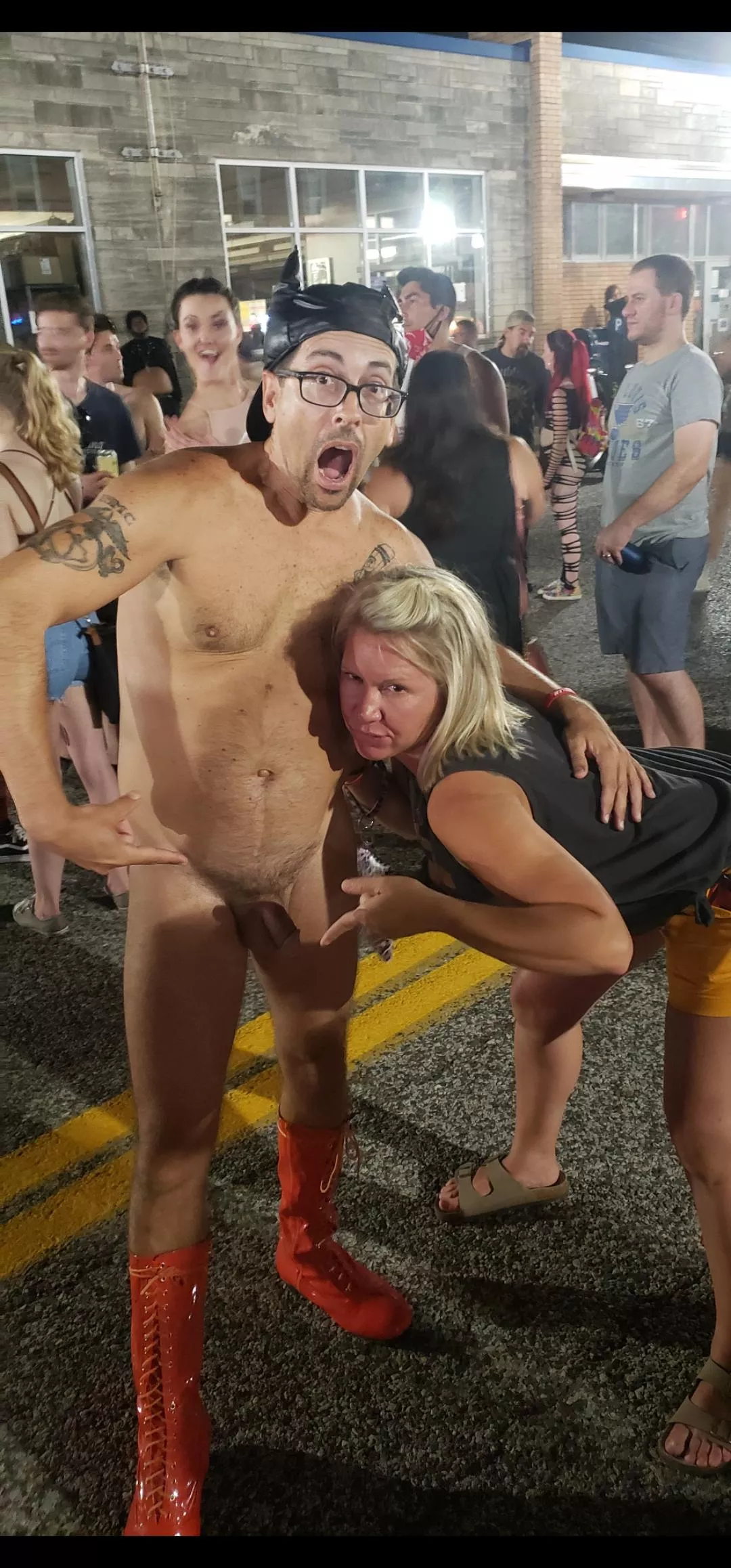 We can't do it in the middle of the street!