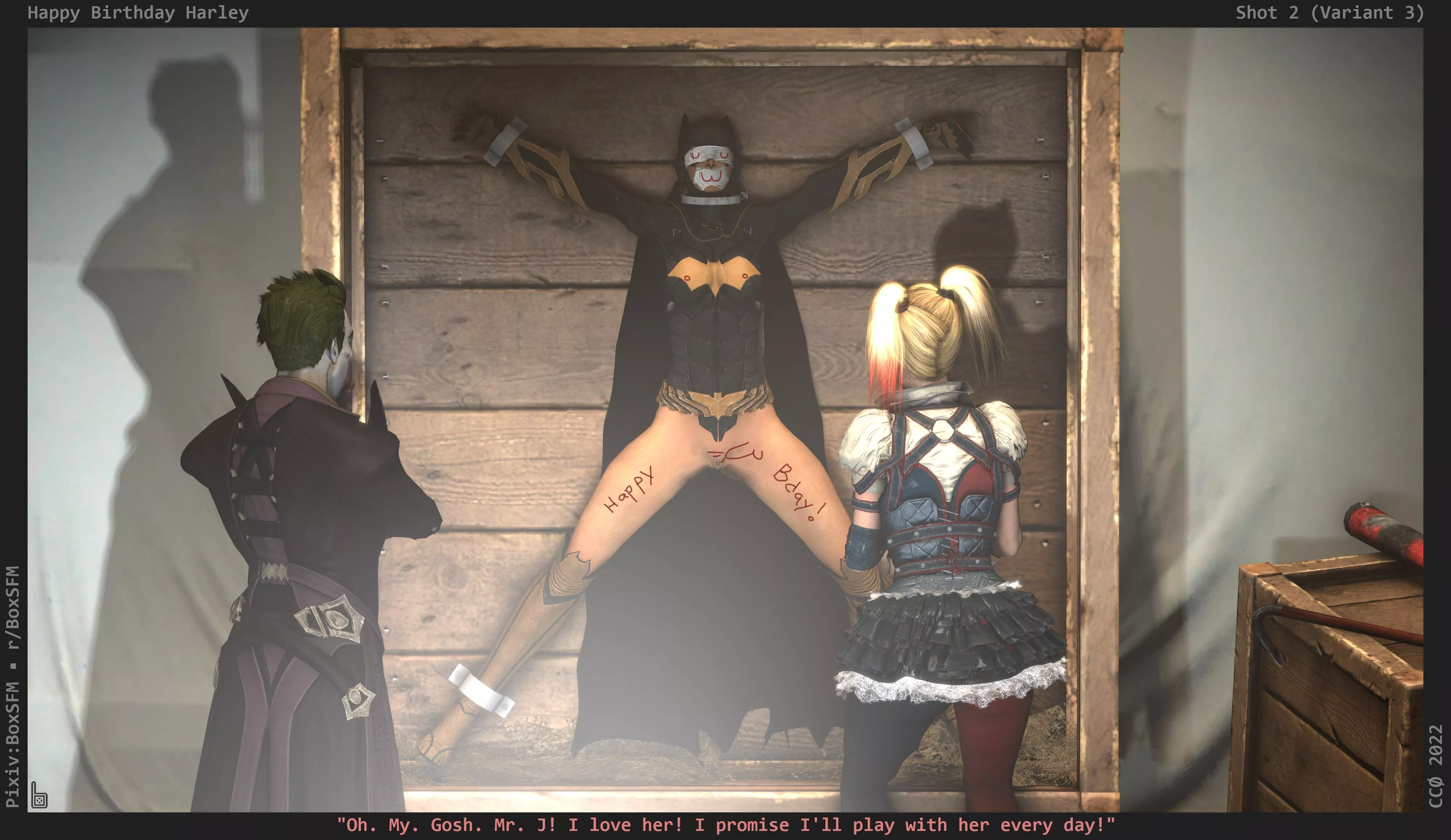 Batgirl given to Harley Quinn for her birthday (BoxSFM)