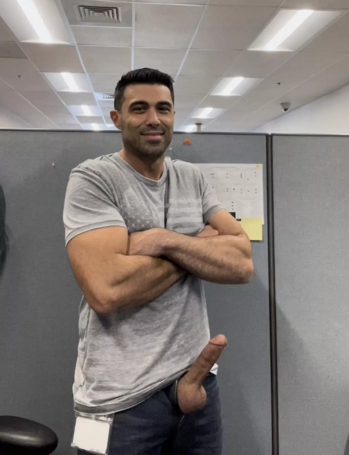 Birthday office boner pic