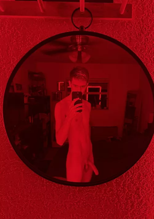 Do you like my hard cock in this red light?