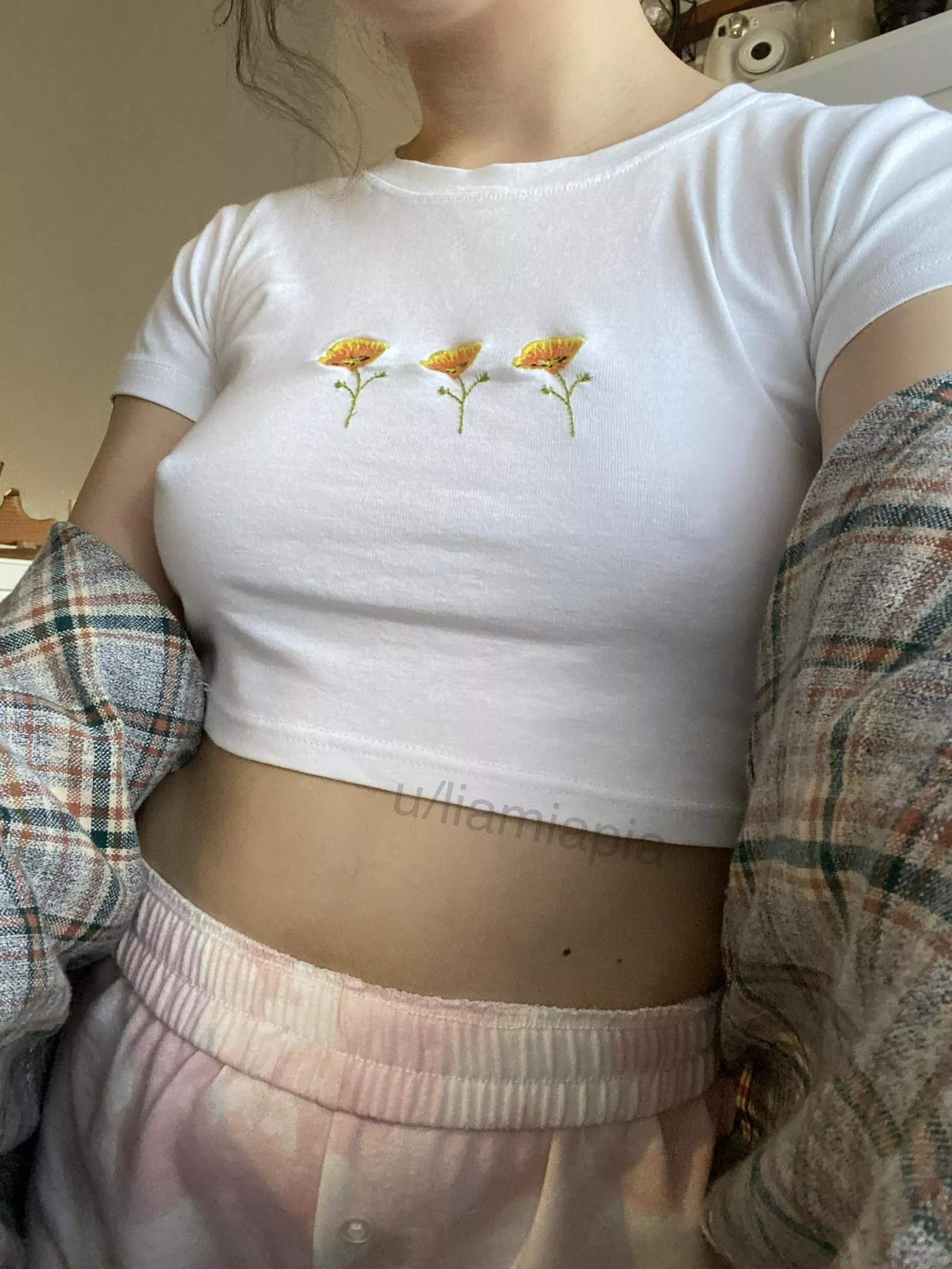 Feeling cozy so no bra today