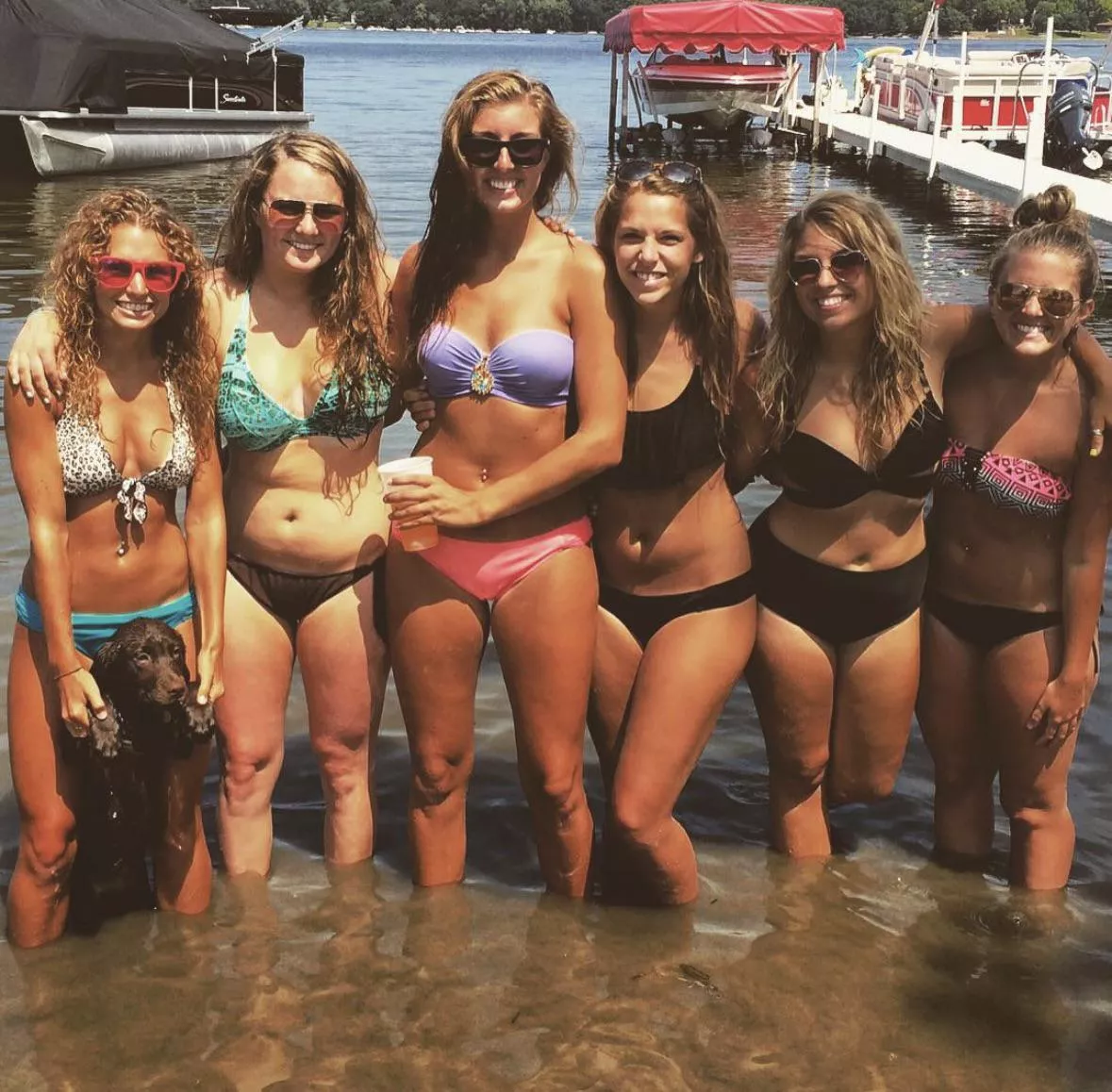 Girls at the lake