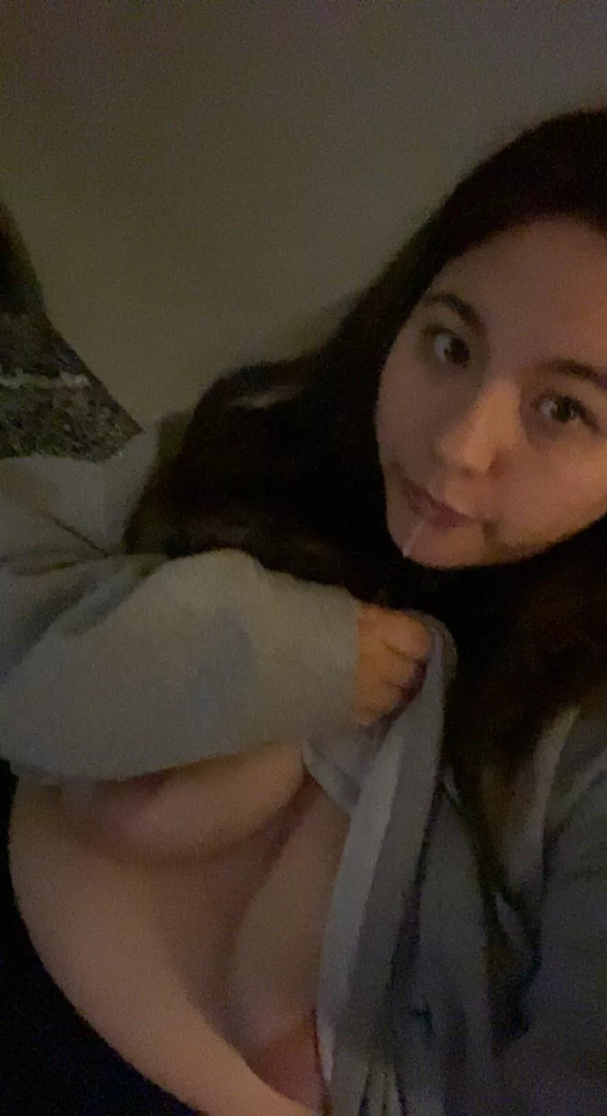 i want someone to watch me drool on my tits