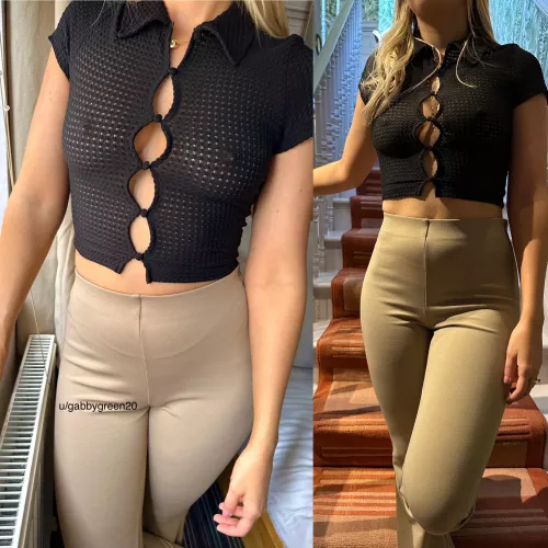 I wore a see thru top on a night out!