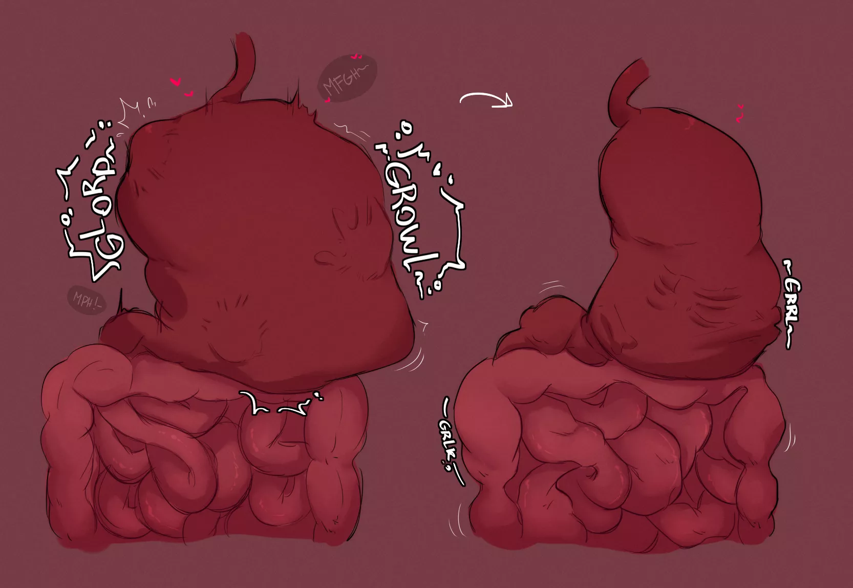 {Image} Two stages~ (Art by me) [Digestion] [Insides]