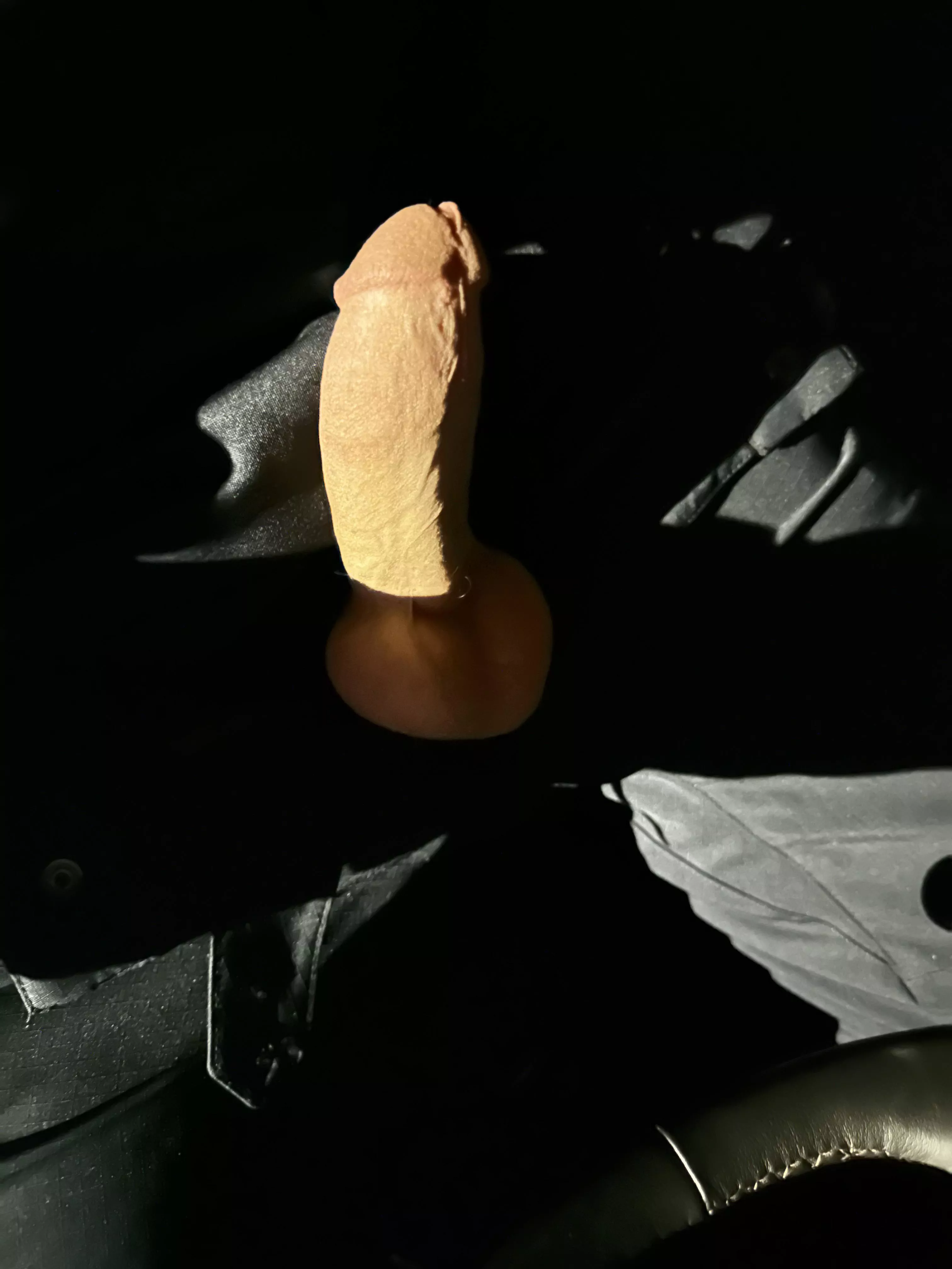 In public...in uniform...you riding till I fill you up?