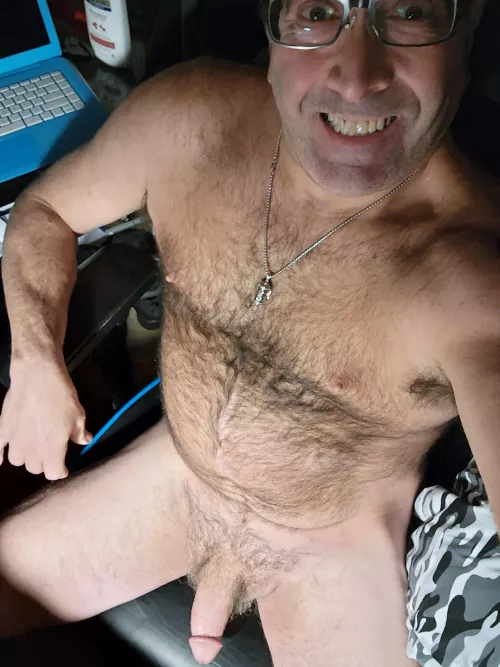 it's [M]y 56th bday today, so here's my birthday suit