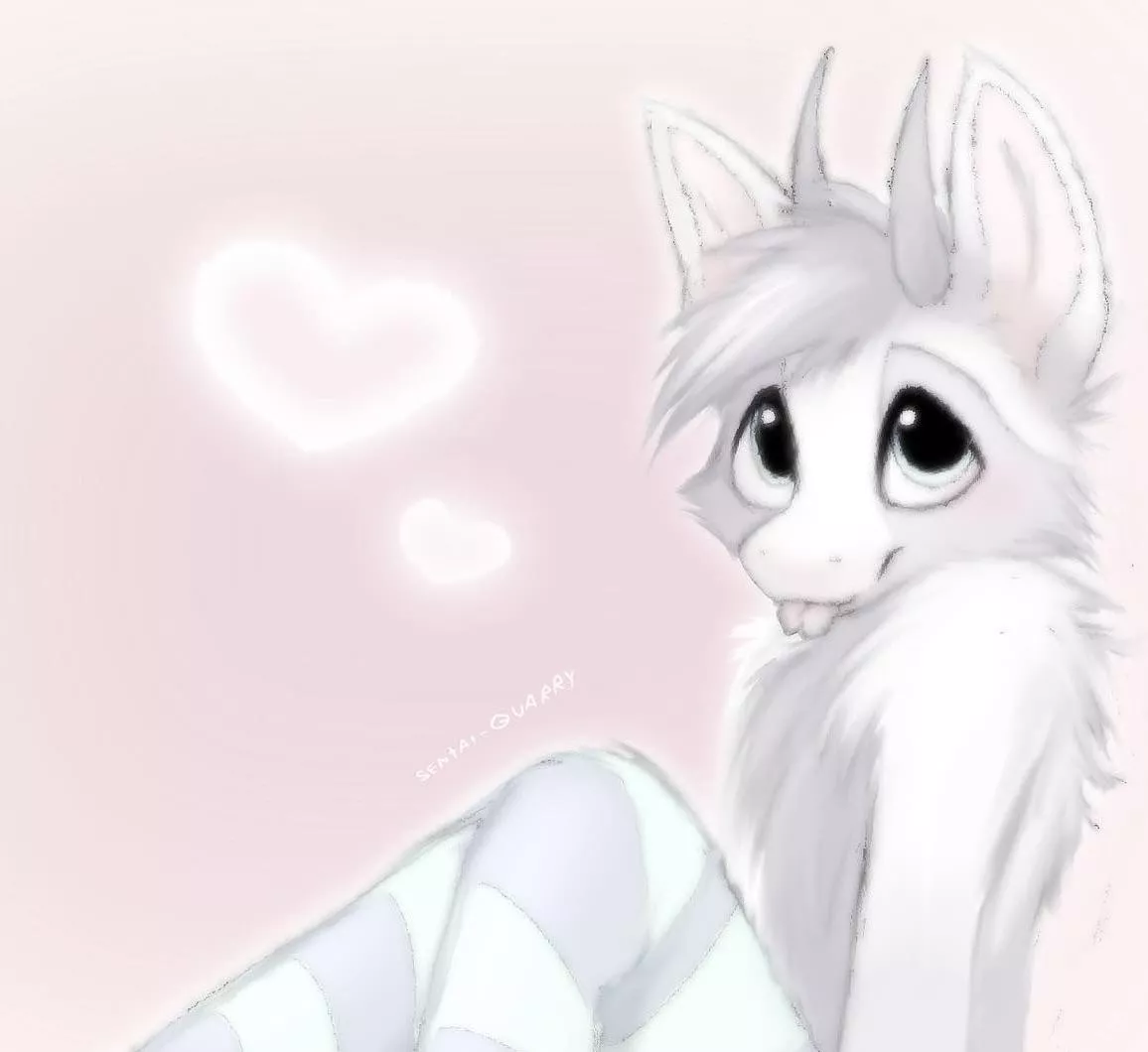 Lil drawing of my character, snowdrift! Sometimes you gotta draw something sickly sweet after a rough day :3