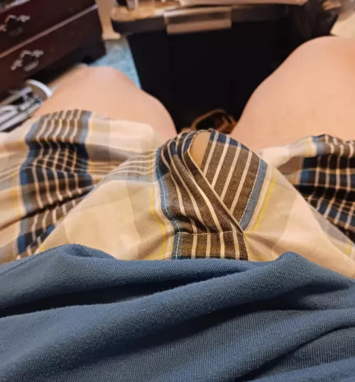 lounging in boxers today
