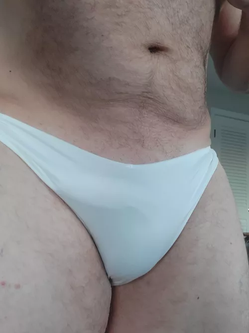 love her white satin panties