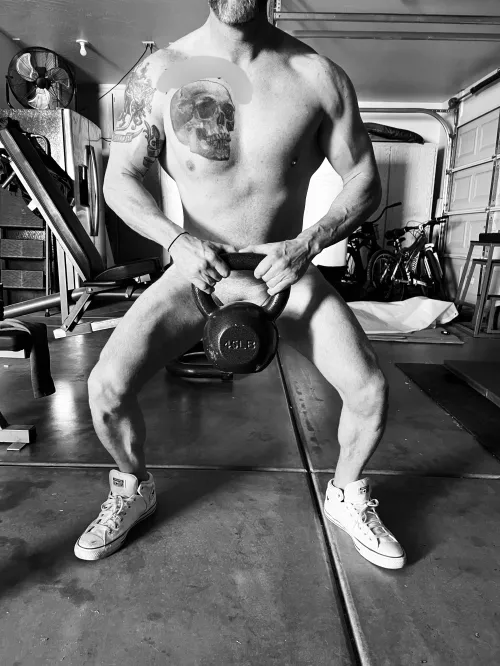 (M) This weight between my legs is getting VERY heavy…could use a hand 😉 😈