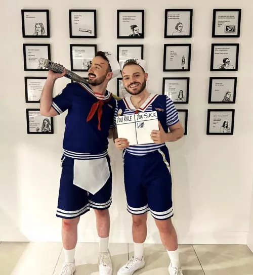 Me and my bf this Halloween as Scoops Ahoy Boys!