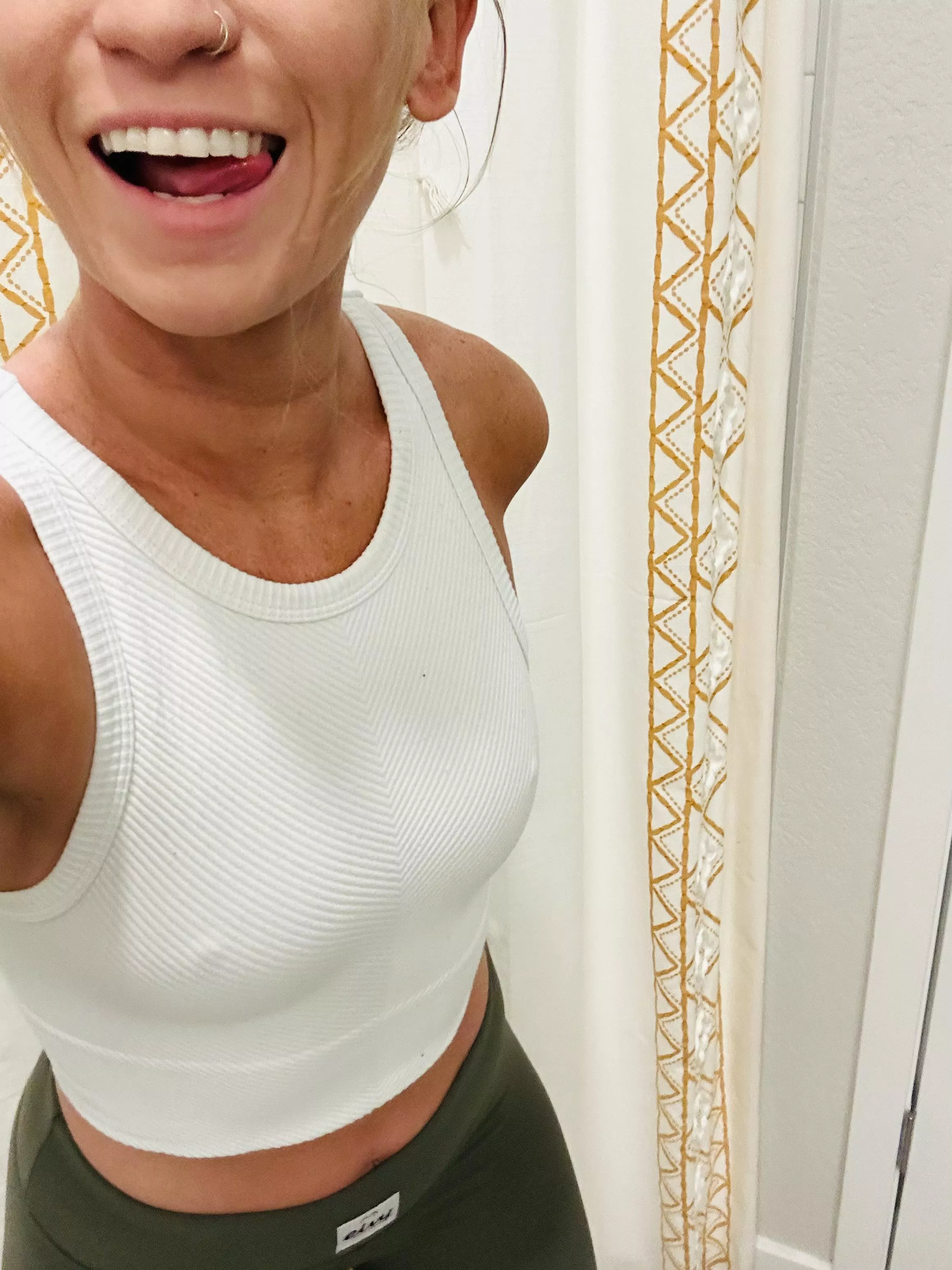 My new nipple piercings give me permanent pokies