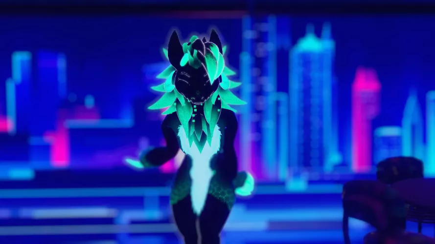 OO! A Vaporwave Visitor! Her name is Irma!