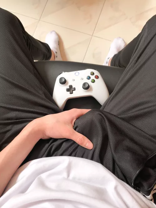Should I pull my dick out in the middle of the game so you play with it while I play?