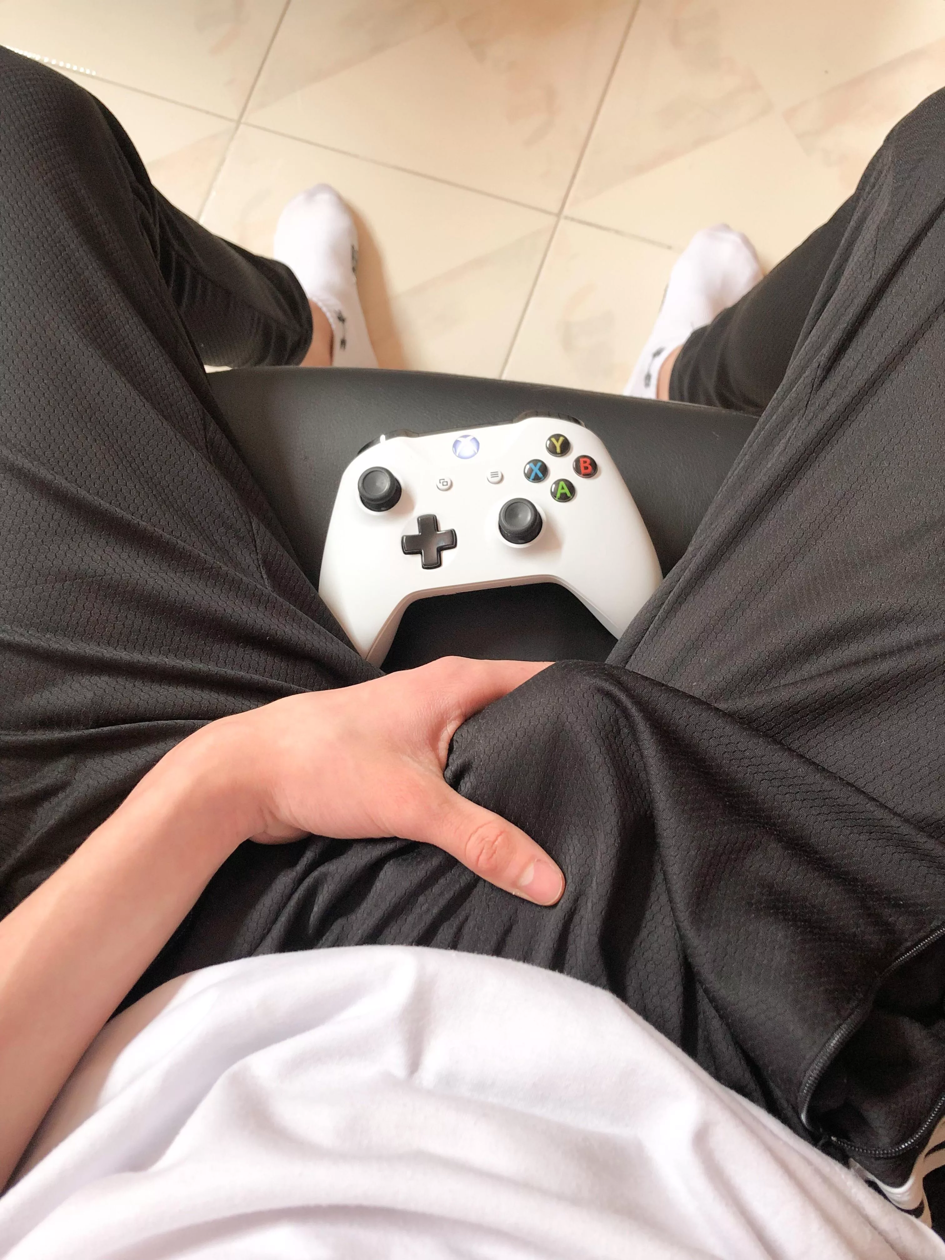 Should I pull my dick out in the middle of the game so you play with it while I play?