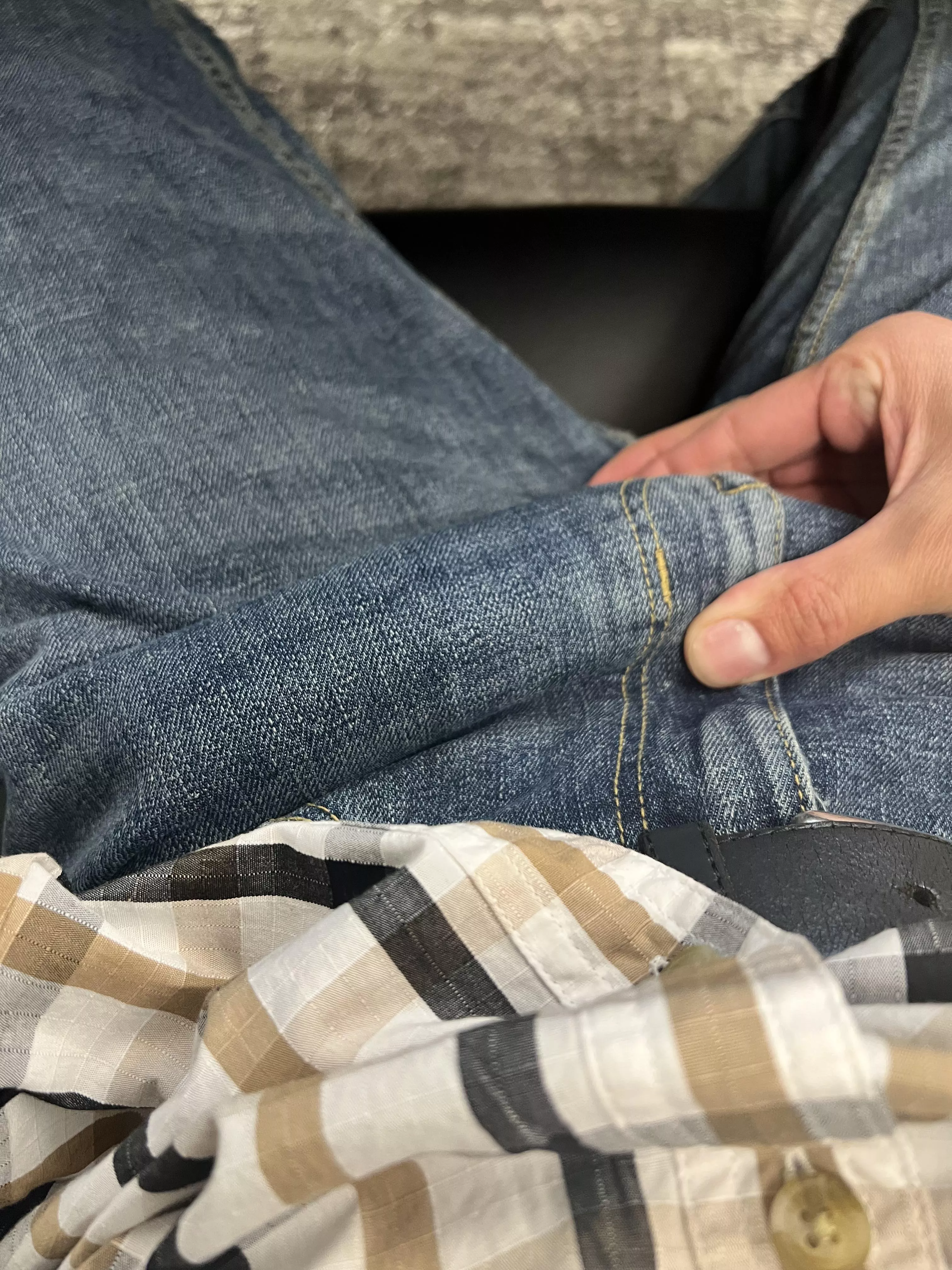 sitting at my desk cock