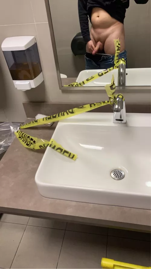 Straight from the bathroom at work