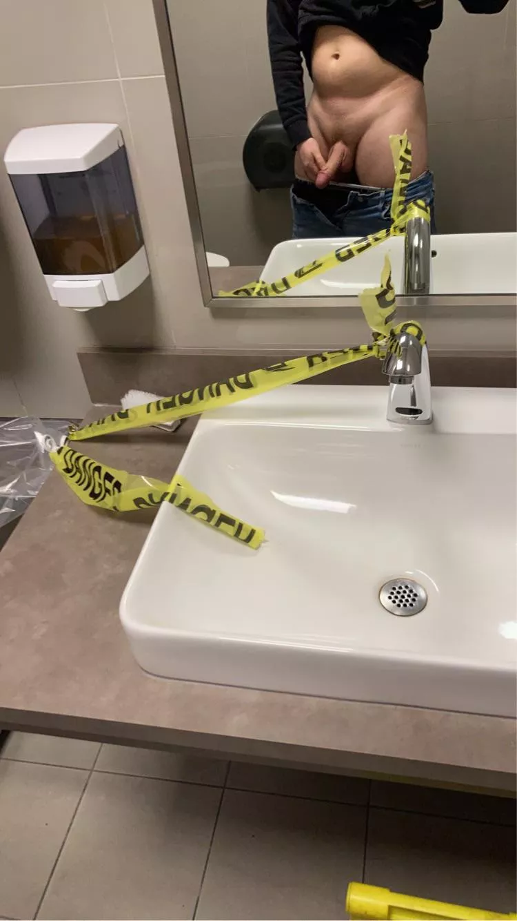 Straight from the bathroom at work