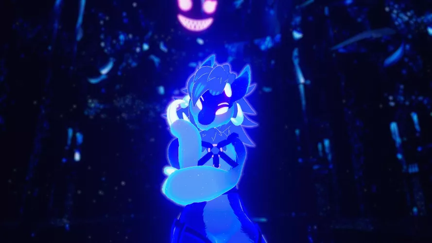 Super Blue, Super Glowy! Made by SylviaCrisp