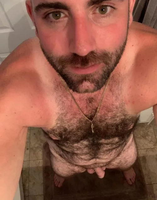 The best part about not being at work is no clothes!