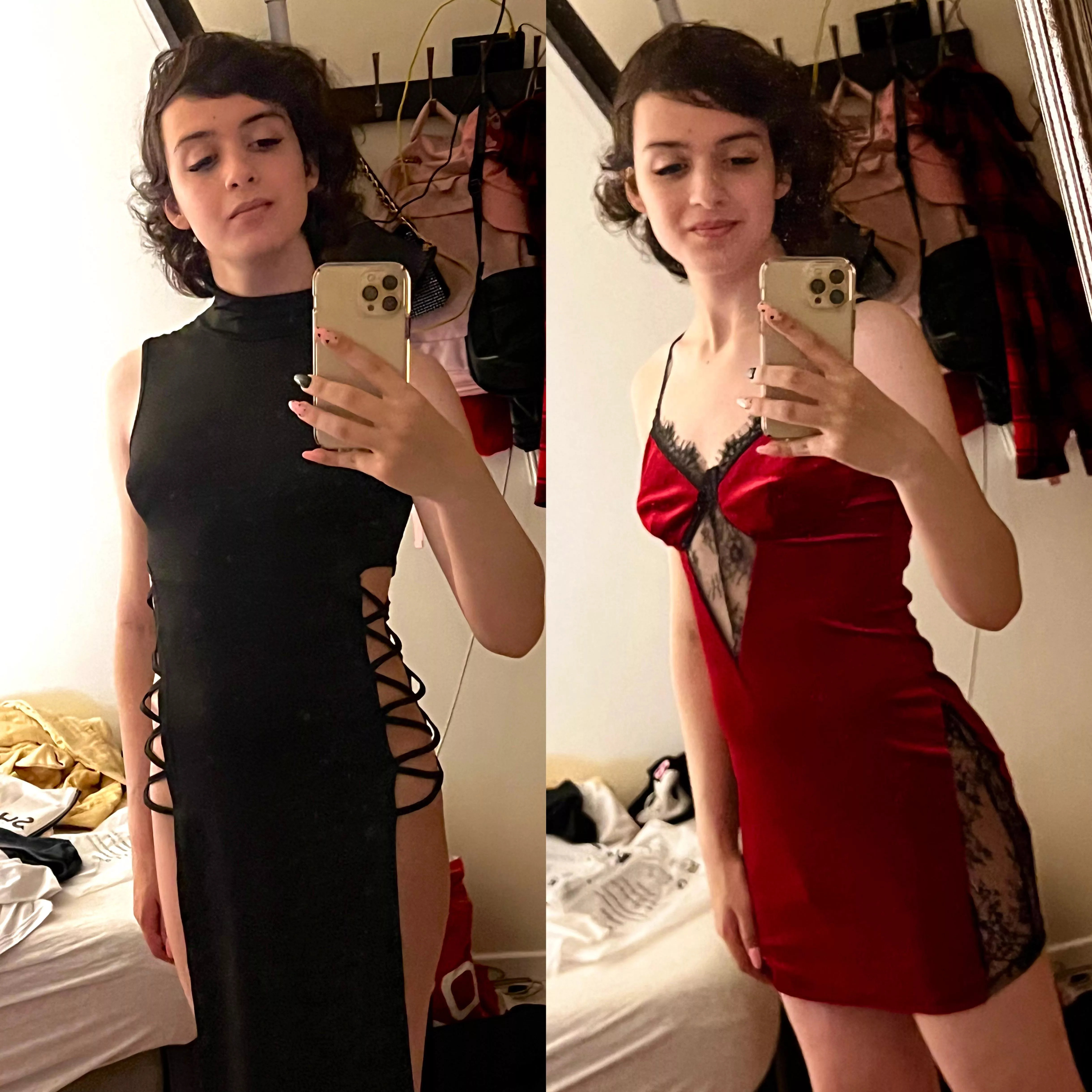 Tried some new dresses today 😊