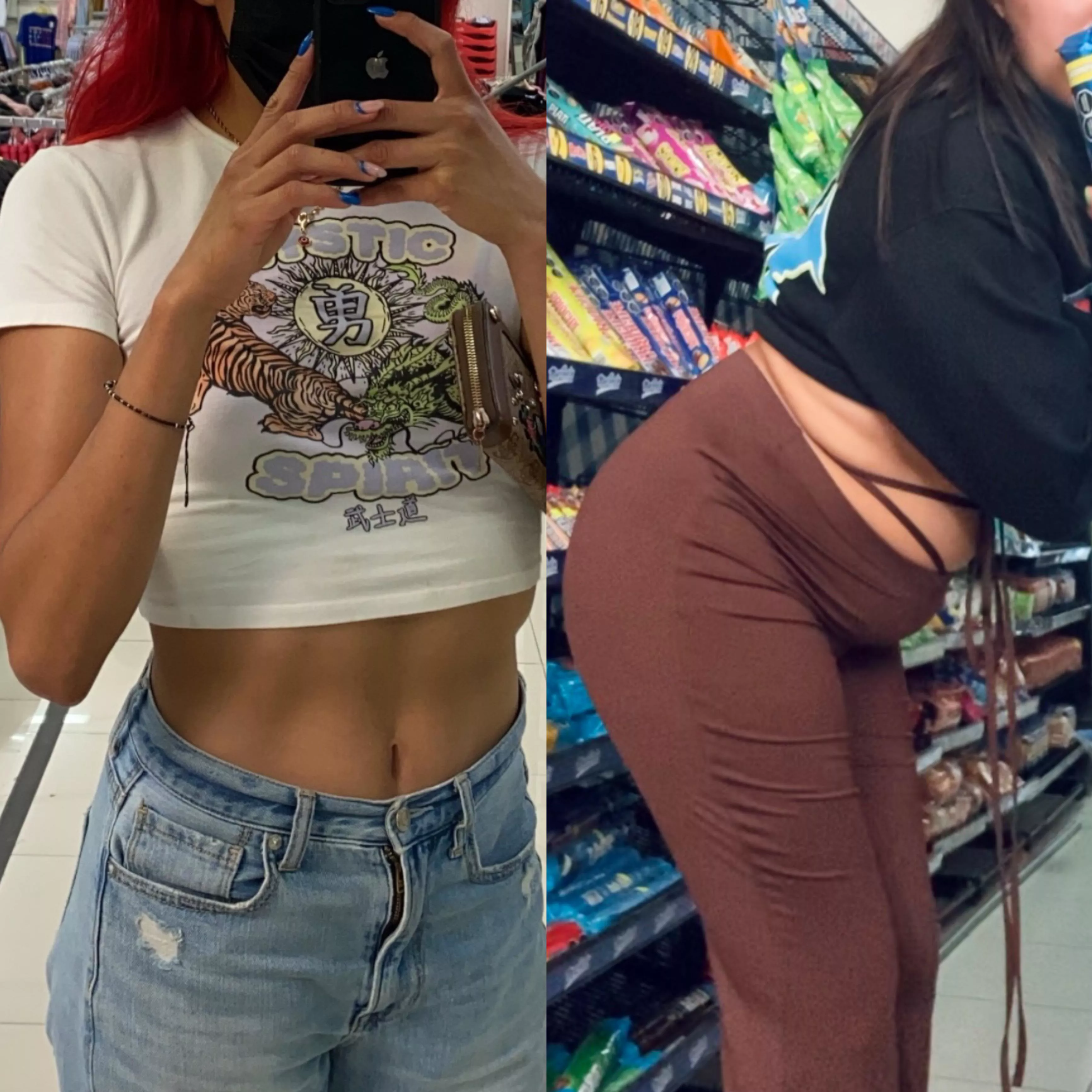 Two different girls going shopping😵‍💫