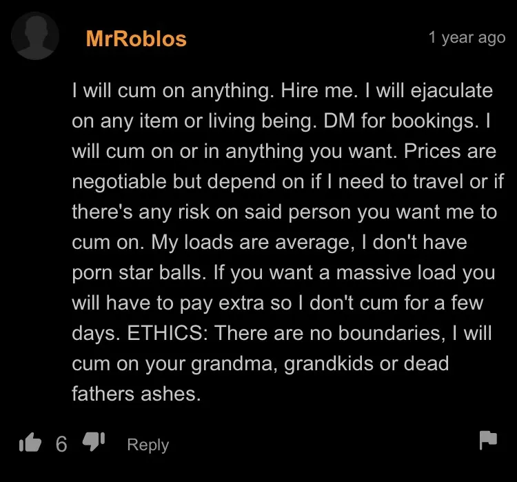 Went to the video for the music, and found this dude offering his services