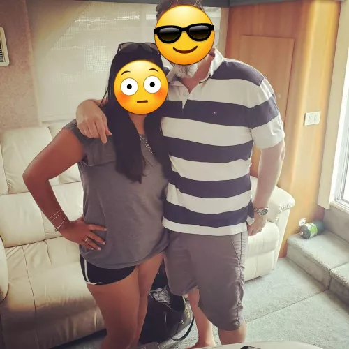 Why would my boss take a picture like this with my wife? Does he know our secret?
