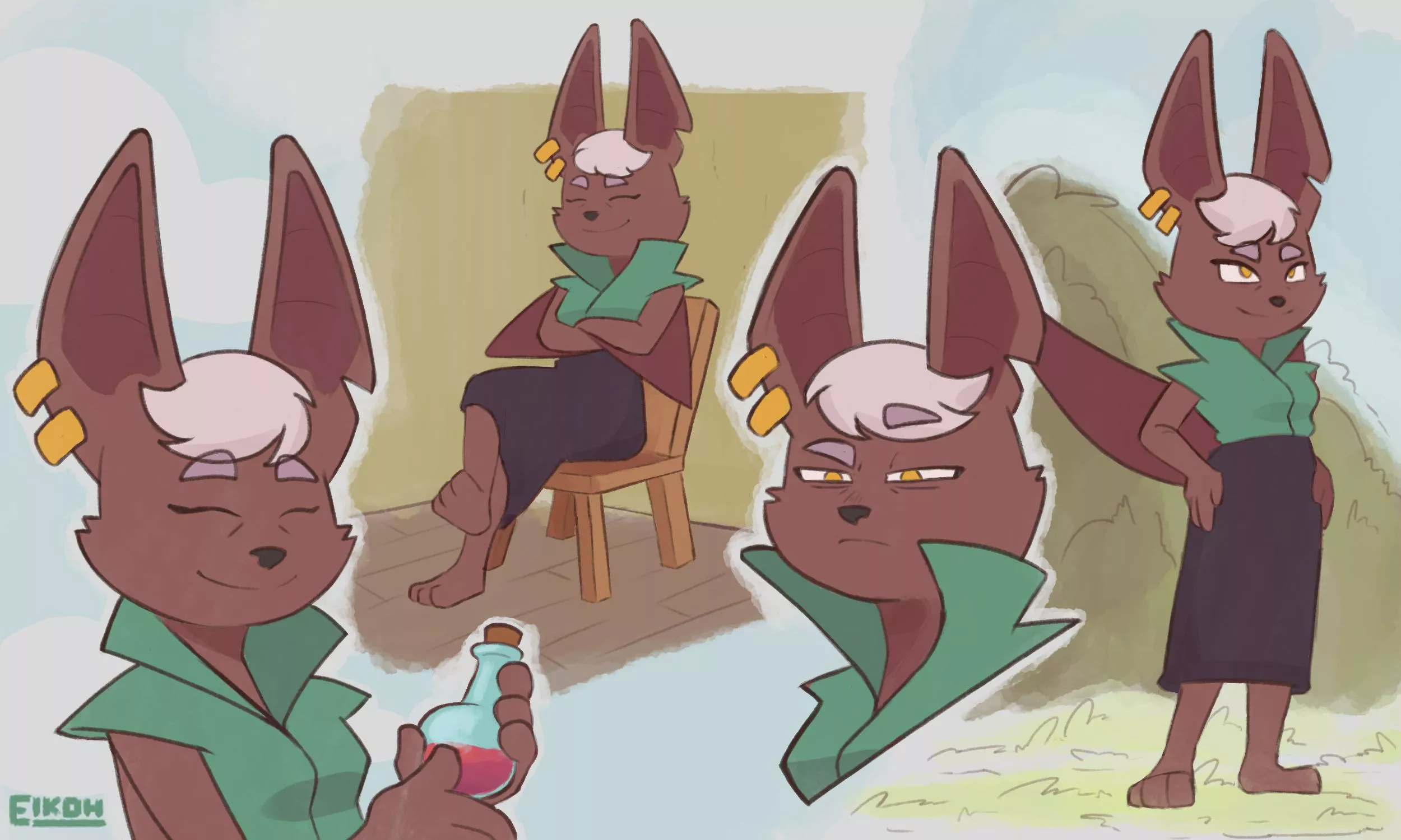 A character sheet of my OC Farah uwu !! I have commissions open BTW! Art by me ^^